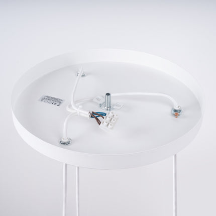 suspension ronde 3 anneaux ovales en acier blanc, vue produit 3