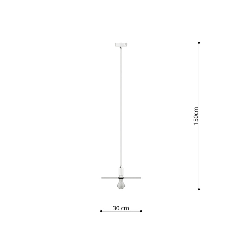 Dimensions Suspension Roue Lumineuse 30 cm Noire