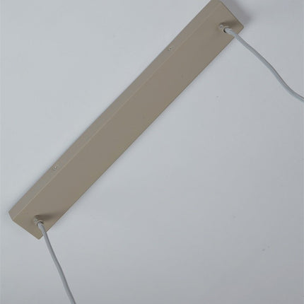 Packshot de la suspension Sapporo 3 disques Verre Blanc et Sable, largeur 115 cm, fond blanc