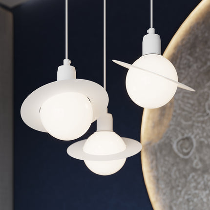 Suspension Saturne 1 Blanche, mise en situation 3