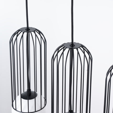 Détail de la douille G9 à l'intérieur d'une cage de la suspension Sphère en Cage linéaire