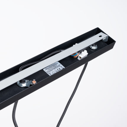 Vue arrière de la suspension Sphère en Cage 3 lampes linéaire noir