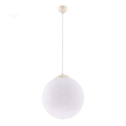 Suspension Sphère Opaline beige clair 40 cm, packshot sur fond blanc
