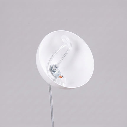 Suspension Sphère Opaline blanche 20 cm, mécanisme et platine de montage