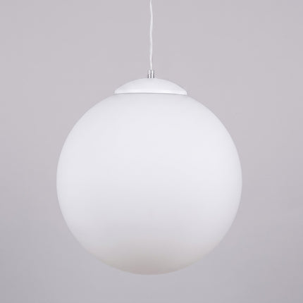 Suspension Sphère Opaline blanche 40 cm, vue de détail du globe