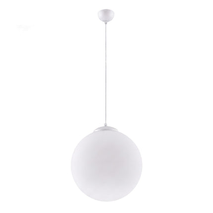 Suspension Sphère Opaline blanche 40 cm, packshot sur fond blanc