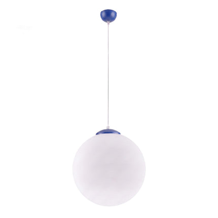 Suspension Sphère Opaline bleu outremer 40 cm, packshot sur fond blanc