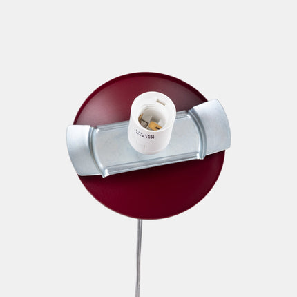 Suspension Sphère Opaline bordeaux 30 cm, détail de la rosace