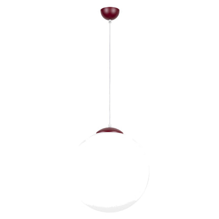 Suspension Sphère Opaline bordeaux 40 cm, packshot sur fond blanc