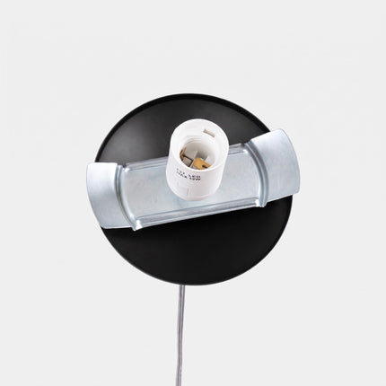 Suspension Sphère Opaline noire 20 cm, détail de la rosace