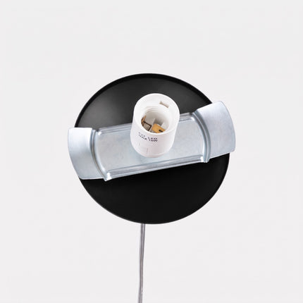 Suspension Sphère Opaline noire 30 cm, détail de la rosace