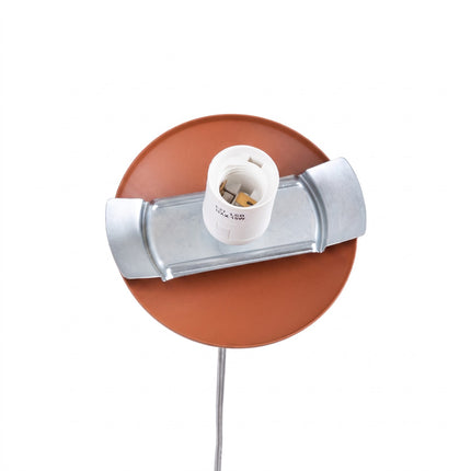 Suspension Sphère Opaline ocre rouge 40 cm, détail de la rosace