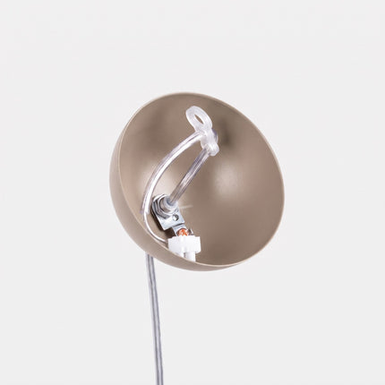Suspension Sphère Opaline taupe 20 cm, mécanisme et platine de montage