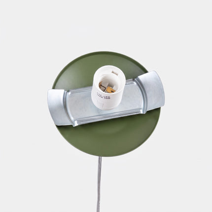 Suspension Sphère Opaline vert olive 30 cm, détail de la rosace