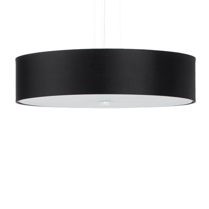 suspension tambour en tissu noir 50 cm, packshot sur fond blanc