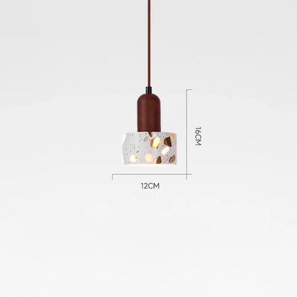 Suspension en terrazzo Wabi-Sabi mise en situation dans un bureau minimaliste