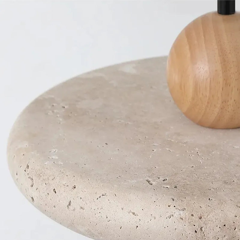 Dimensions [EXP] Suspension Plate en Travertin et Sphère Bois