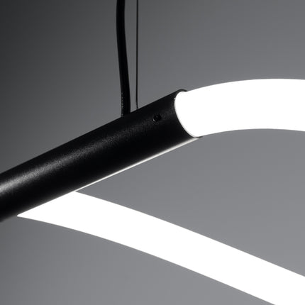 Détail du raccord et de la fixation de la Suspension Tube LED Réglable 148 cm