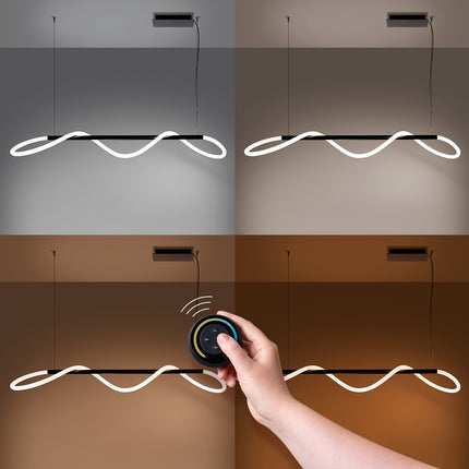 Suspension Tube LED Réglable déclinée en 4 températures de couleur réglables par télécommande