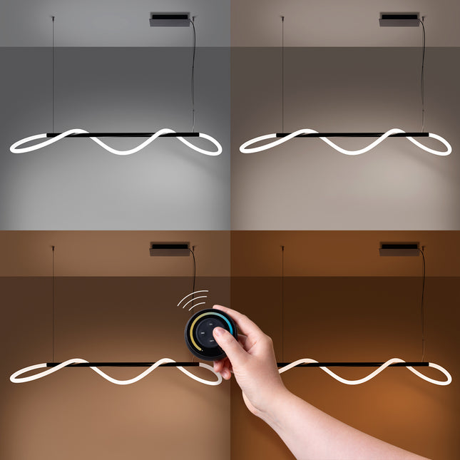 Suspension Tube LED Réglable déclinée en 4 températures de couleur réglables par télécommande