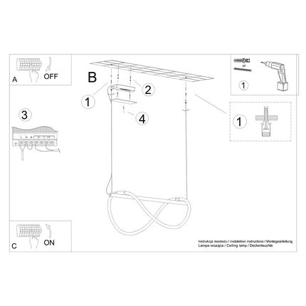 Instructions de montage de la Suspension Tube LED Réglable