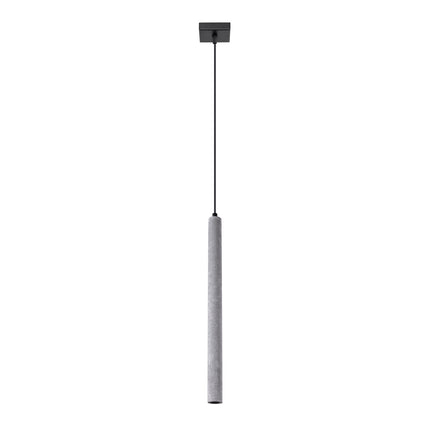 Suspension Tubulaire Halo 1 en Béton, câble noir, éteinte