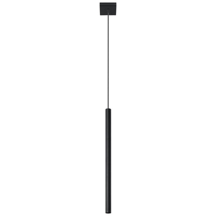 Suspension tubulaire Halo 1 noire vue de trois quarts