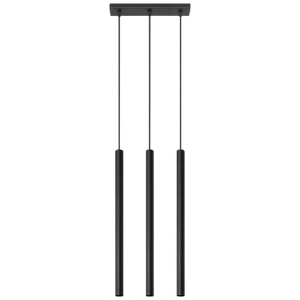Suspension tubulaire Halo 3 en Ligne noire vue de trois quarts