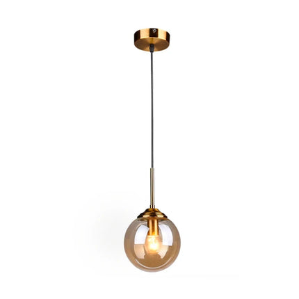 Detail of the golden brass ring of the Nordic pendant light