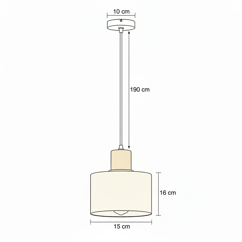 Dimensions Nordische runde Glaspendelleuchte