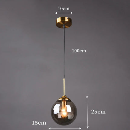 Suspension en verre goutte d'eau nordique diffusant une lumière blanc chaud