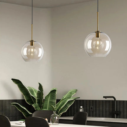 Modèle de suspension en verre nordique minimaliste, huitième forme de verre