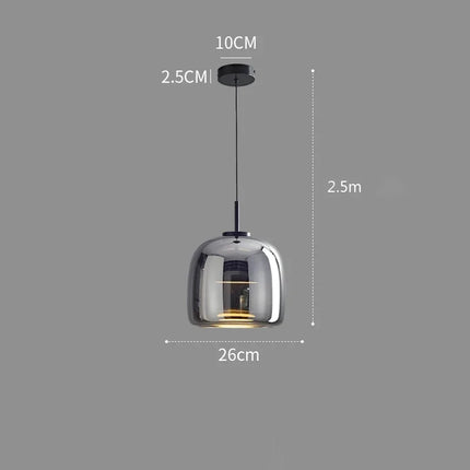 Suspension en verre soufflé au style nordique minimaliste