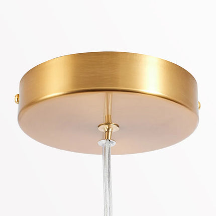 Socle de plafond en laiton doré de la suspension et câble transparent ajustable