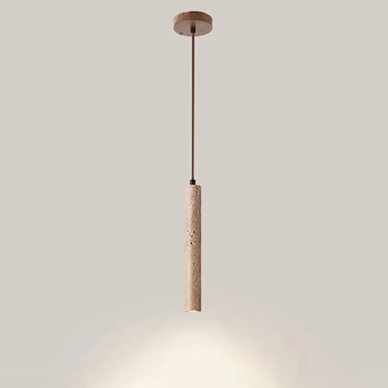 Suspension verticale en pierre naturelle minimaliste avec éclairage LED intégré