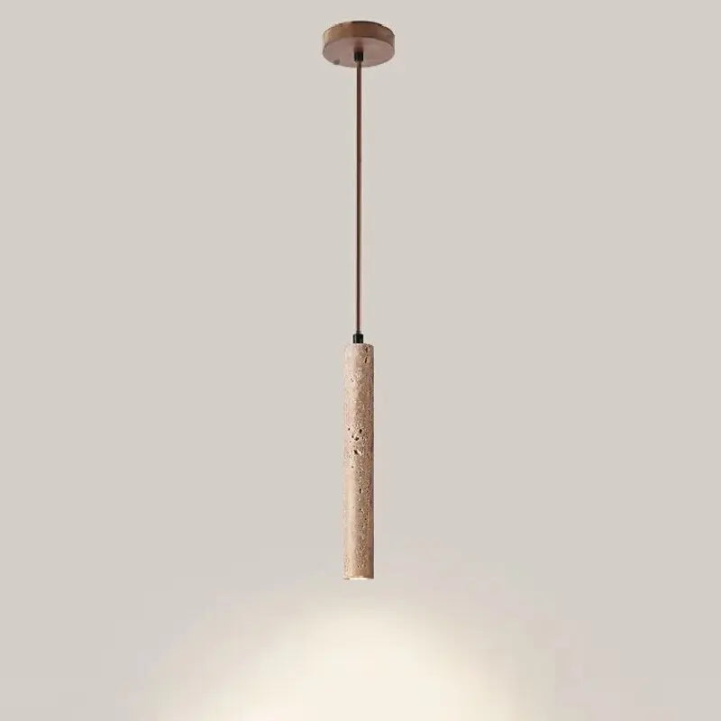 Dimensions Suspension Verticale Minimaliste en Pierre LED