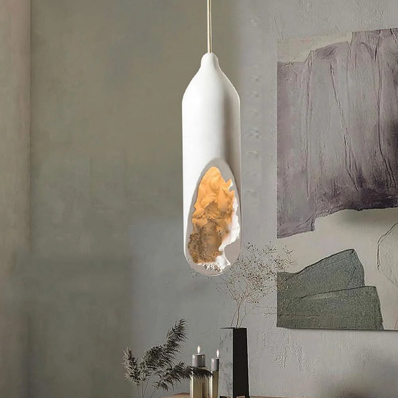 Dimensions Wabi-Sabi Hängeleuchte, weiß, aus Gips, LED