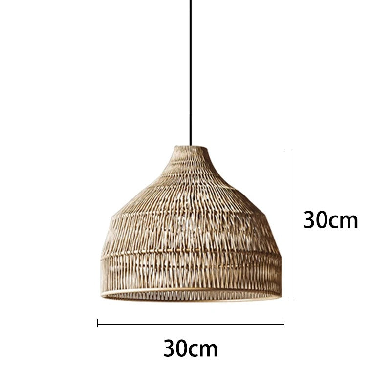 Handmade Bohemian Rattan Hanging Lamp