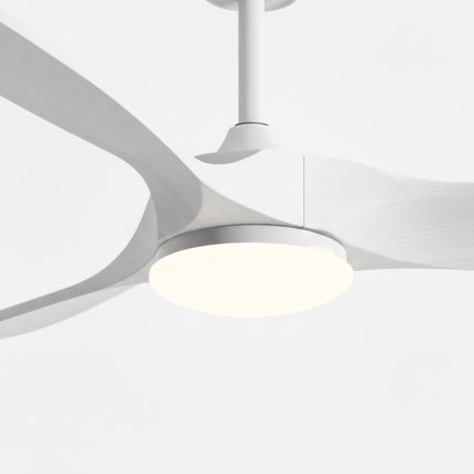 Ventilateur Plafond Silencieux Vintage avec LED - Blanc et ABS Blanc