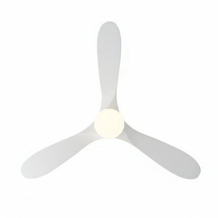 Ventilateur Plafond Silencieux Vintage avec LED - Blanc et ABS Blanc