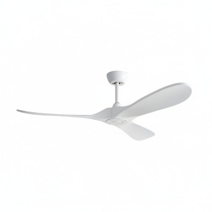 Vintage Silent Ceiling Fan with LED - Silver and Dark Wood