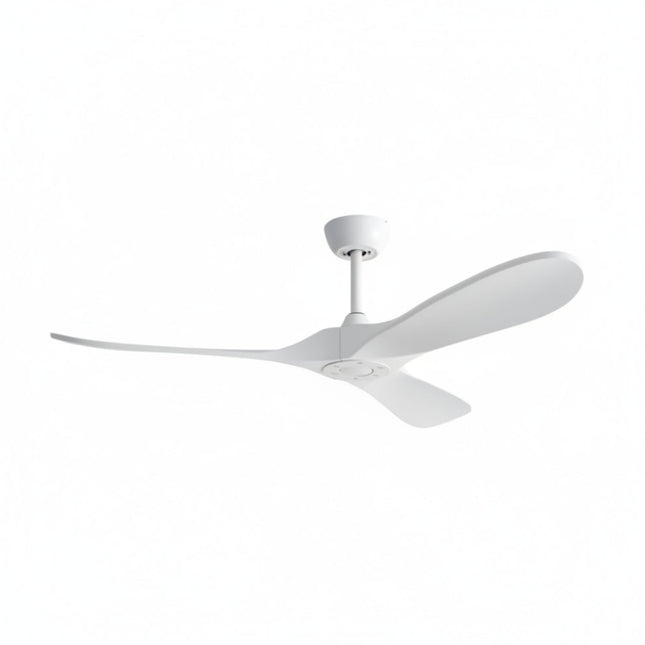 Vintage Silent Ceiling Fan with LED - Silver and Dark Wood